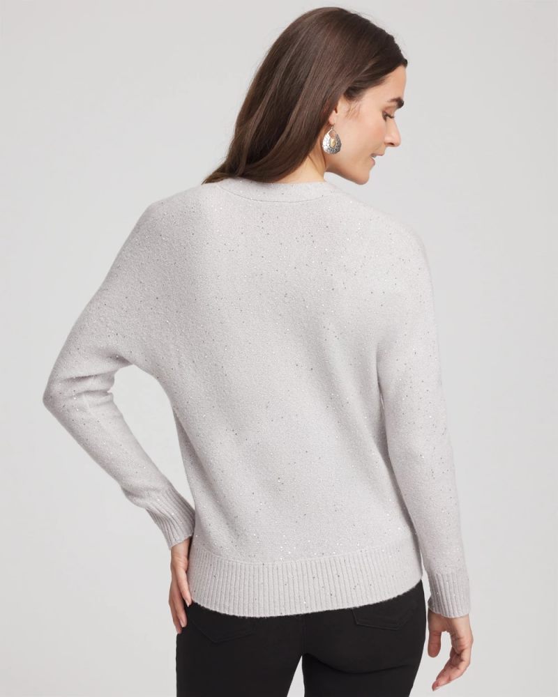 Chicos Shine Boyfriend Cardigan - DOVE GRAY
