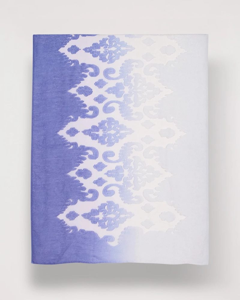 Chicos Ombre Burnout Oblong Scarf - BLUE