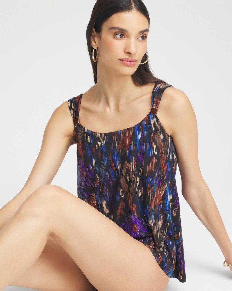 Chicos Miraclesuit® Tapiz Dazzle Tankini - BLACK/MULTI