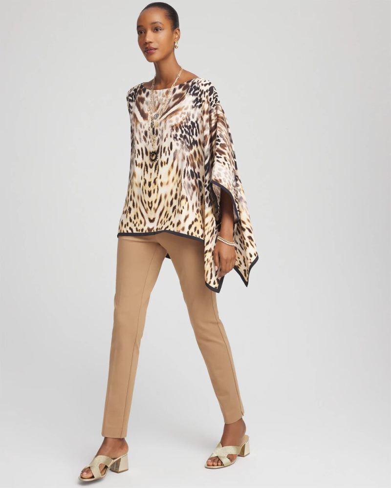 Chicos Juliet Slim Trim Detail Ankle Pants - CARAMEL APPLE