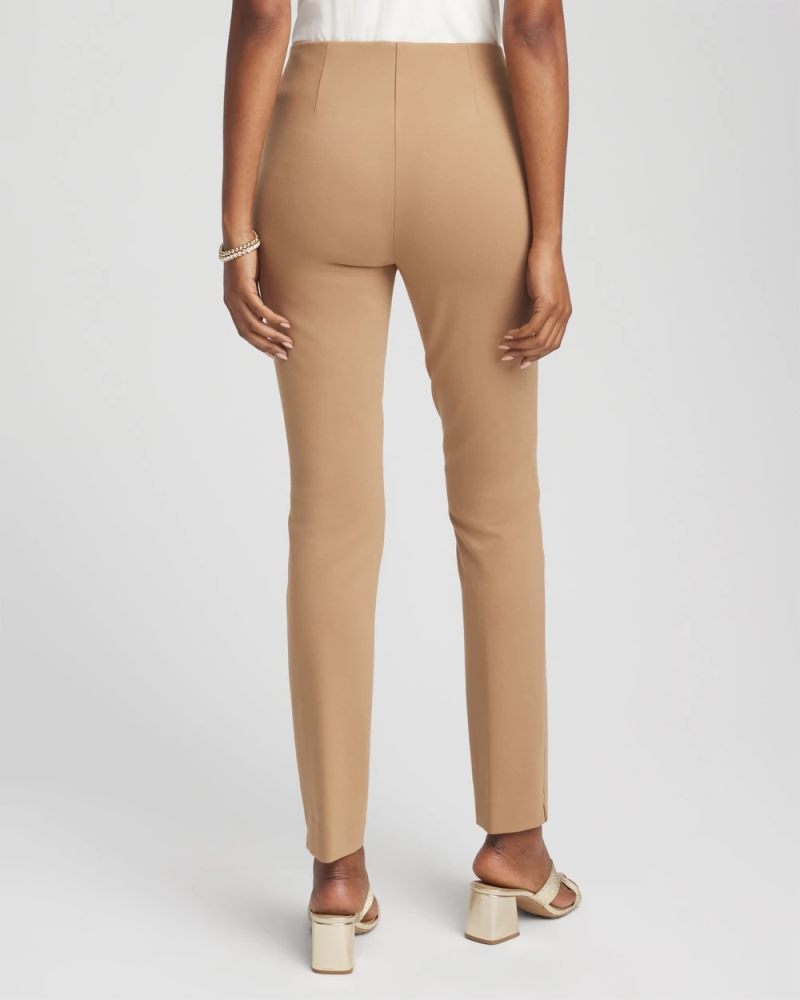 Chicos Juliet Slim Trim Detail Ankle Pants - CARAMEL APPLE