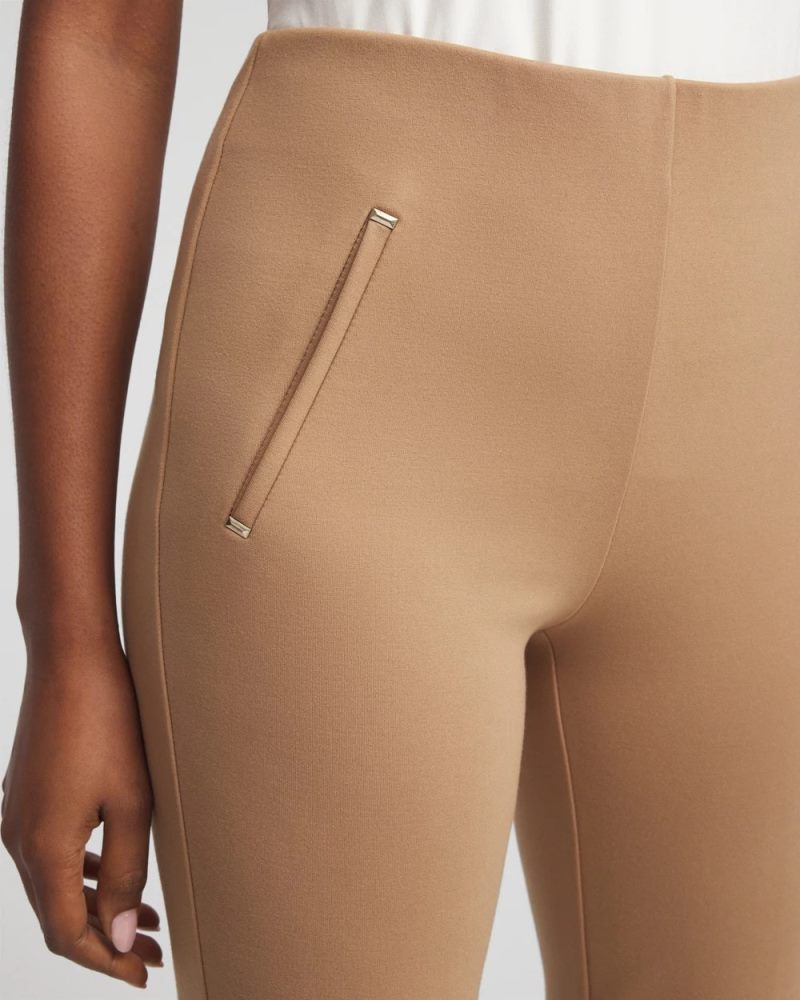 Chicos Juliet Slim Trim Detail Ankle Pants - CARAMEL APPLE