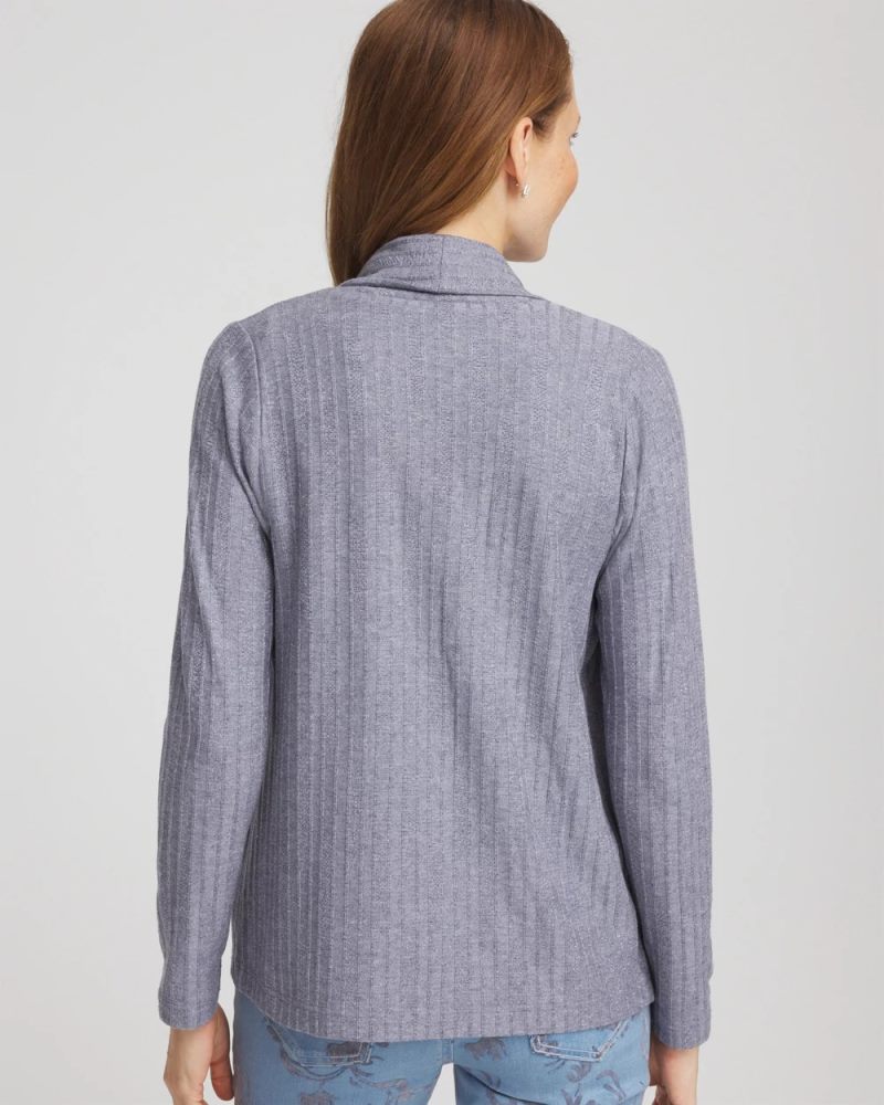 Chicos Cozy Cardigan - PASSPORT BLUE