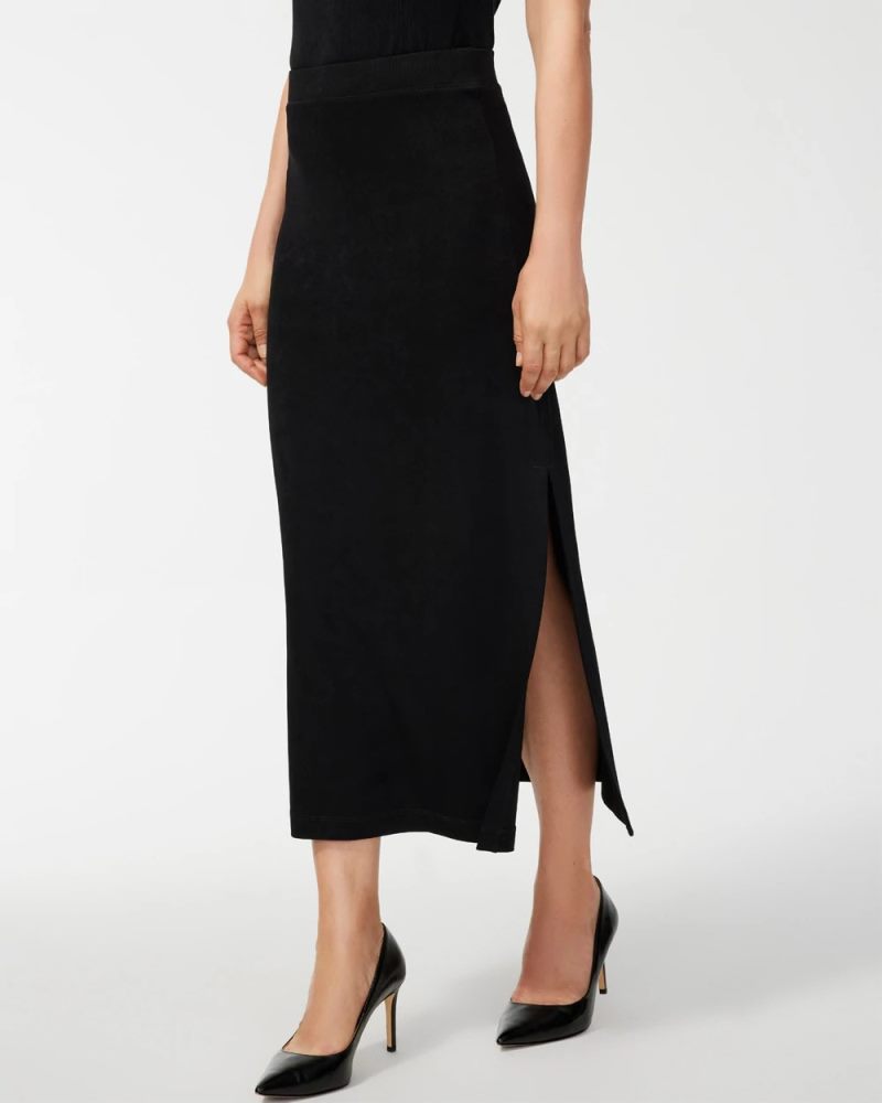 Chicos Travelers™ Side-Slit Maxi Skirt - TRAVELERS BLACK
