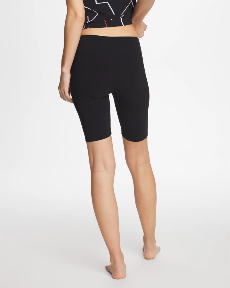 Chicos Gottex Basic Solid High Waist Shorts - BLACK