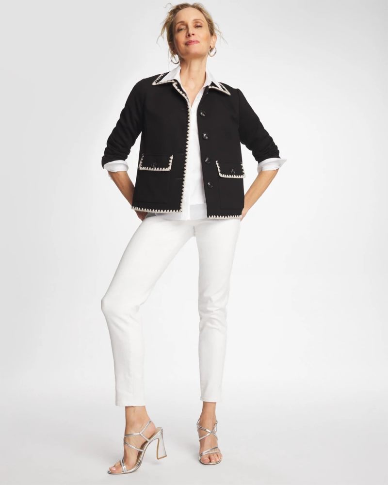 Chicos Pull-On Ankle Jeggings - ALABASTER