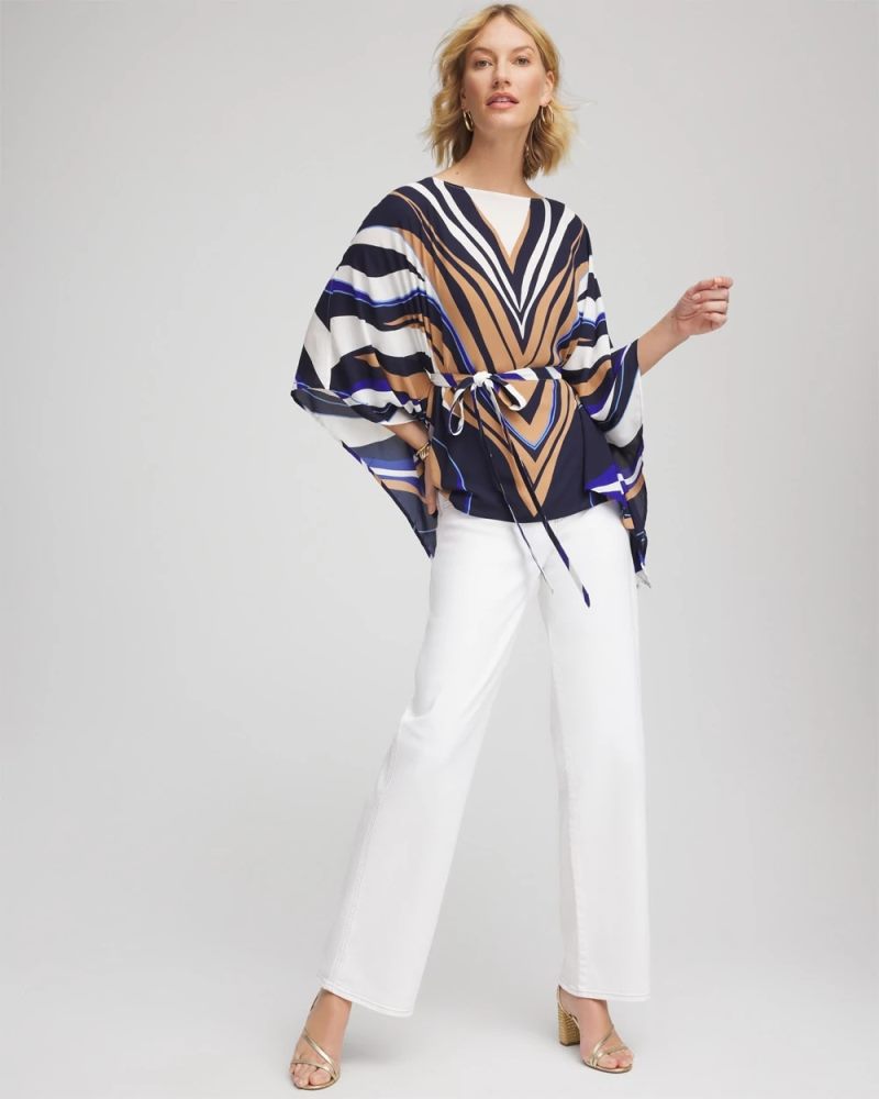 Chicos Seeded Pull-On Wide-Leg Jeans - NATURAL SEEDED