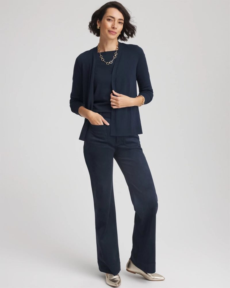 Chicos Ella Long-Sleeve Cardigan - PASSPORT BLUE