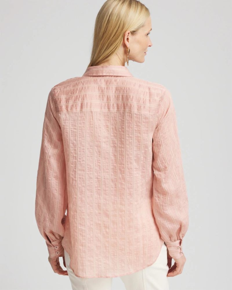 Chicos Classic Soft Button-front Blouse - FRENCH BLUSH