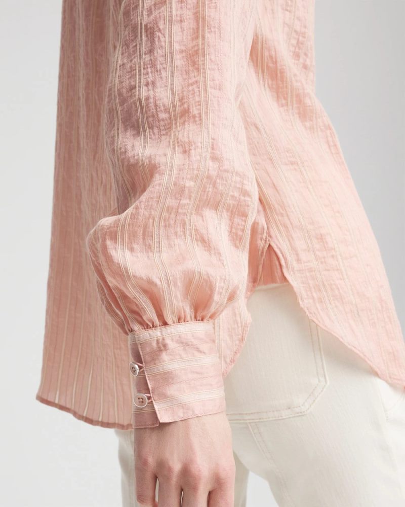 Chicos Classic Soft Button-front Blouse - FRENCH BLUSH
