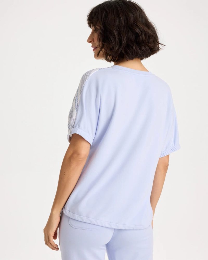 Chicos Zenergy® Striped Gauze Lounge Shirt - INDIGO ICE