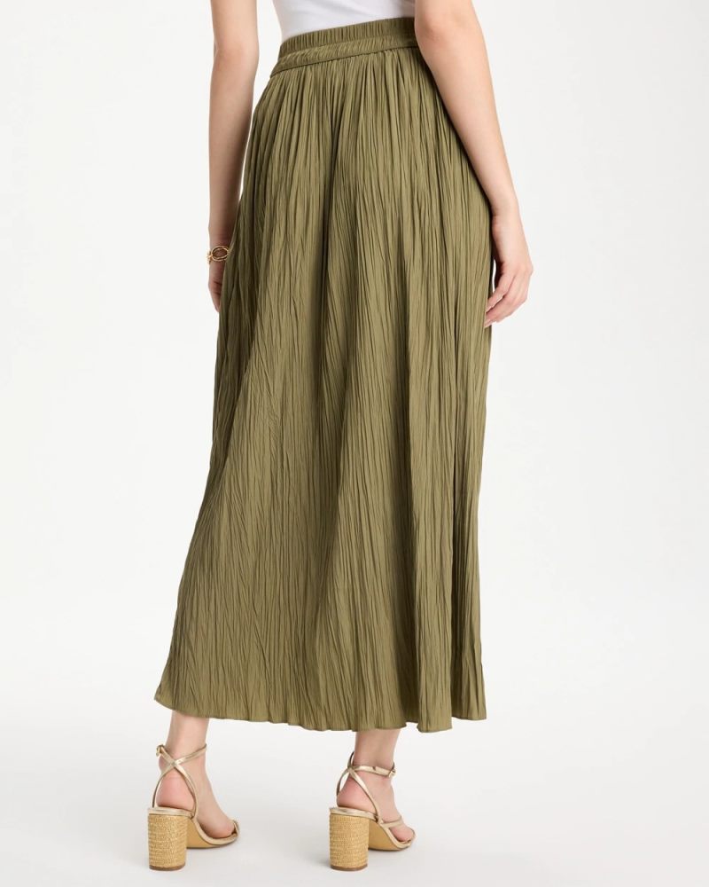 Chicos Sea Island Pull-On Maxi Skirt - LICHEN