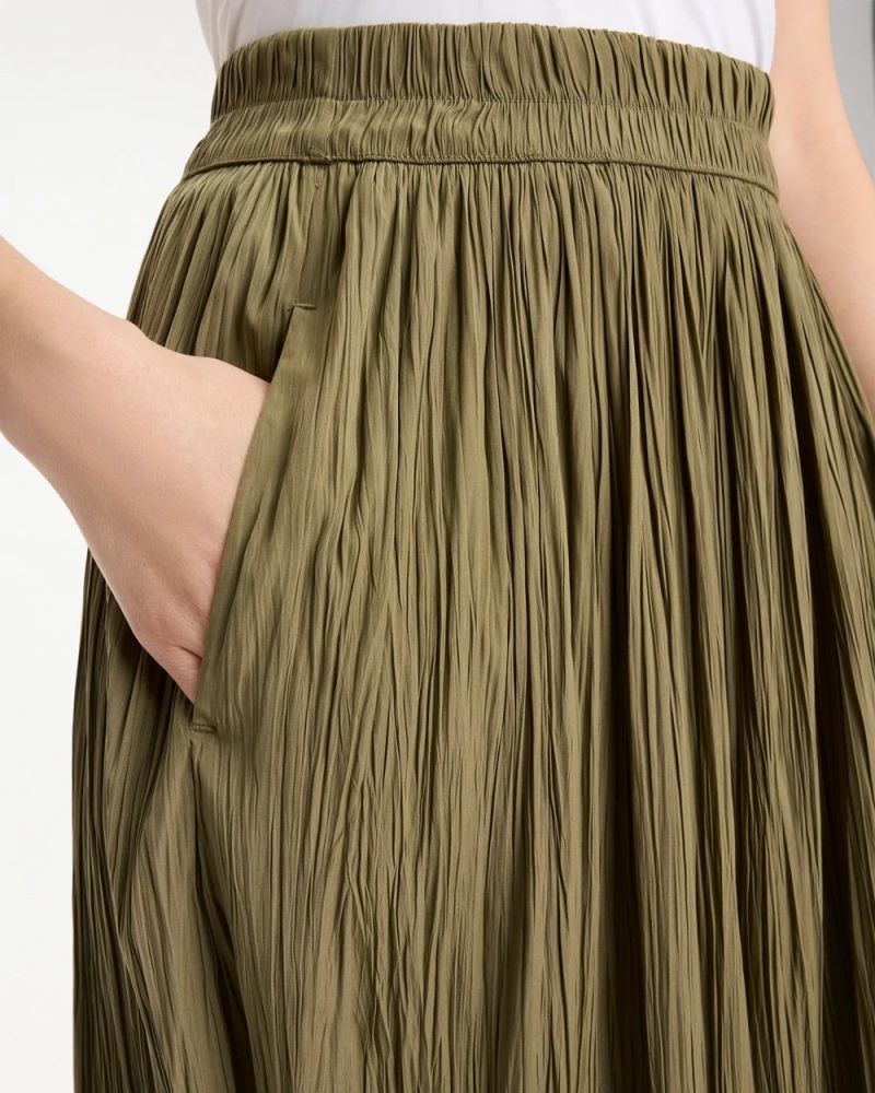 Chicos Sea Island Pull-On Maxi Skirt - LICHEN