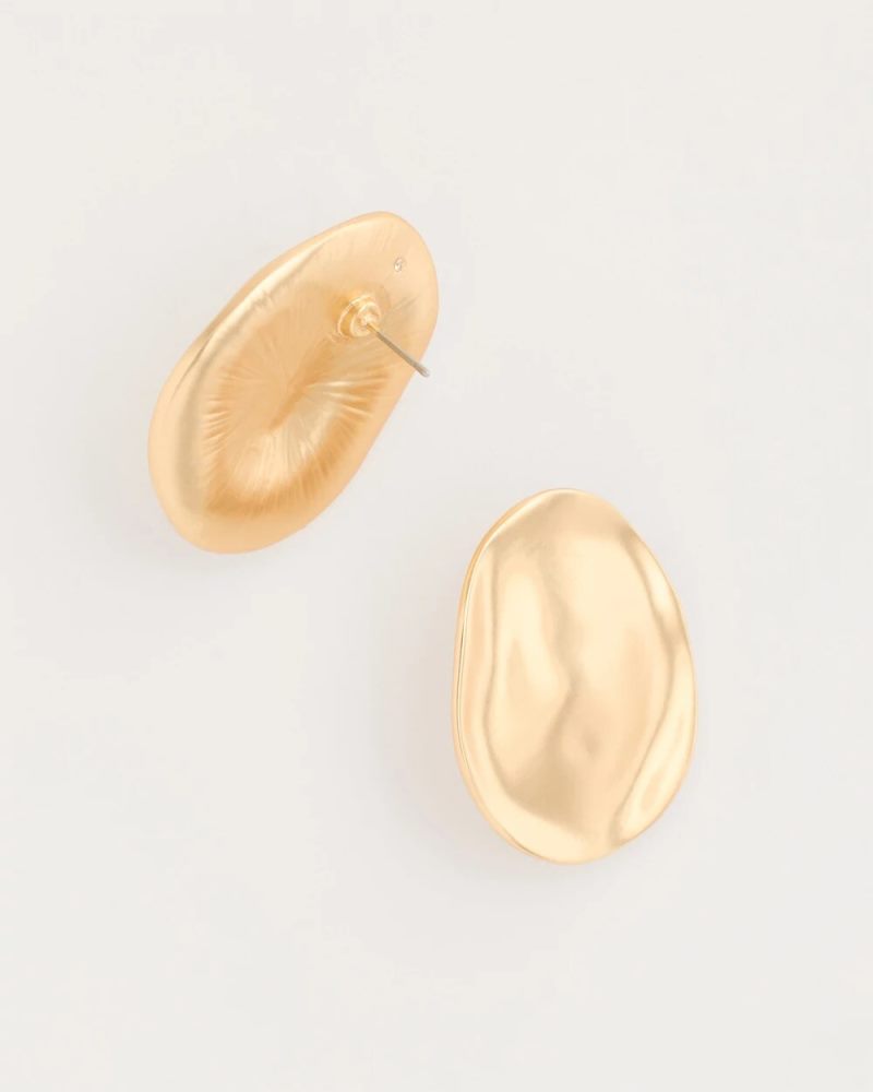 Chicos Golden Stud Earrings - GOLD