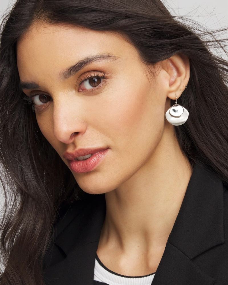 Chicos Silver Drop Earrings - SILVER