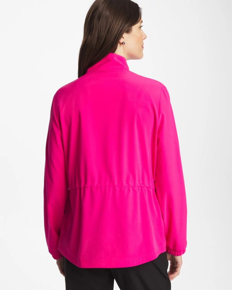 Chicos Zenergy® UPF Lattice-Trim Jacket - EUROPA PINK