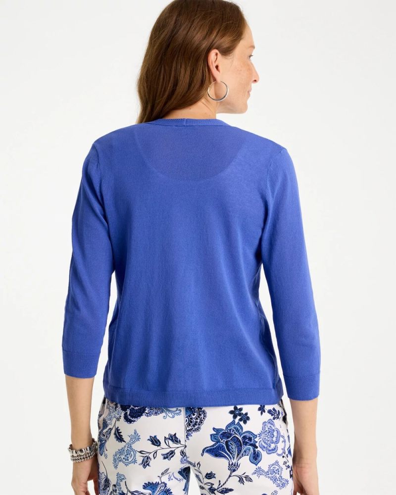 Chicos Summer Romance Cardigan - AMPARO BLUE