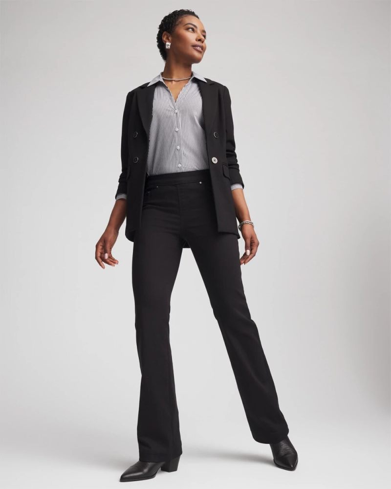 Chicos Pull-On Slim Bootcut Jeggings - BLACK
