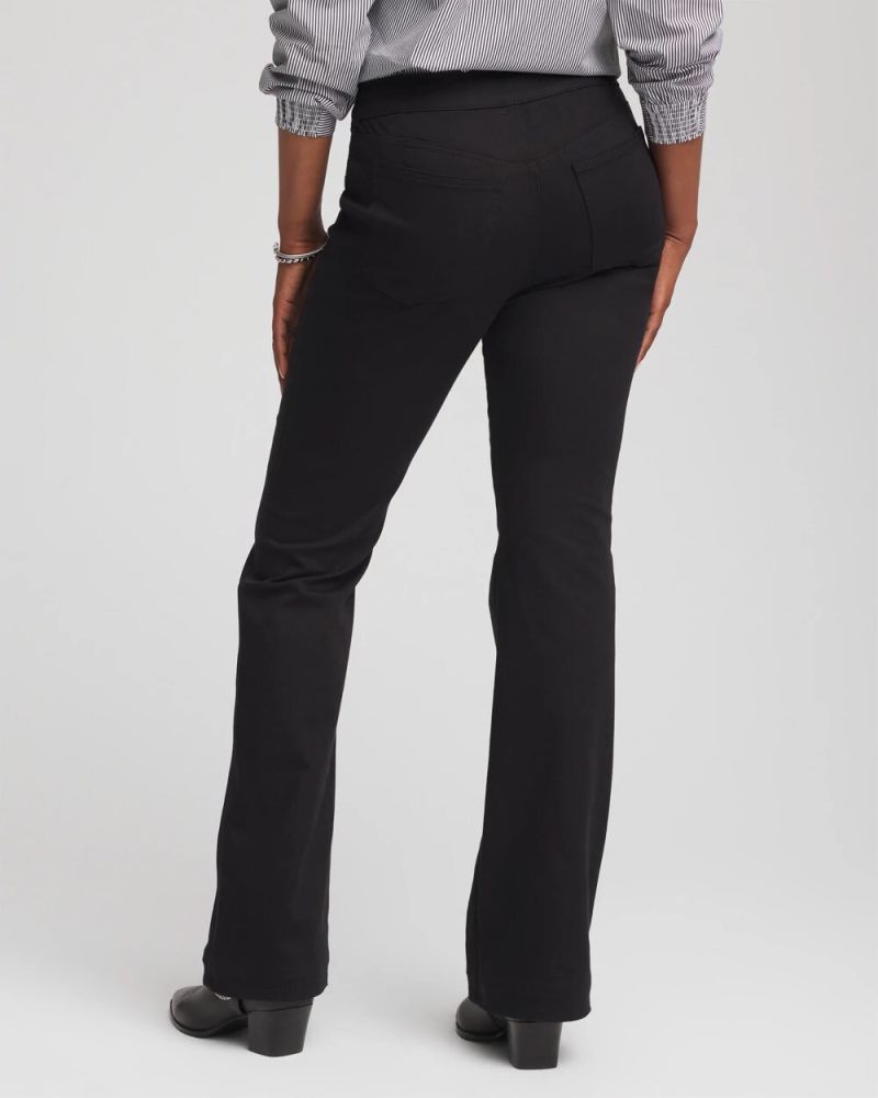 Chicos Pull-On Slim Bootcut Jeggings - BLACK