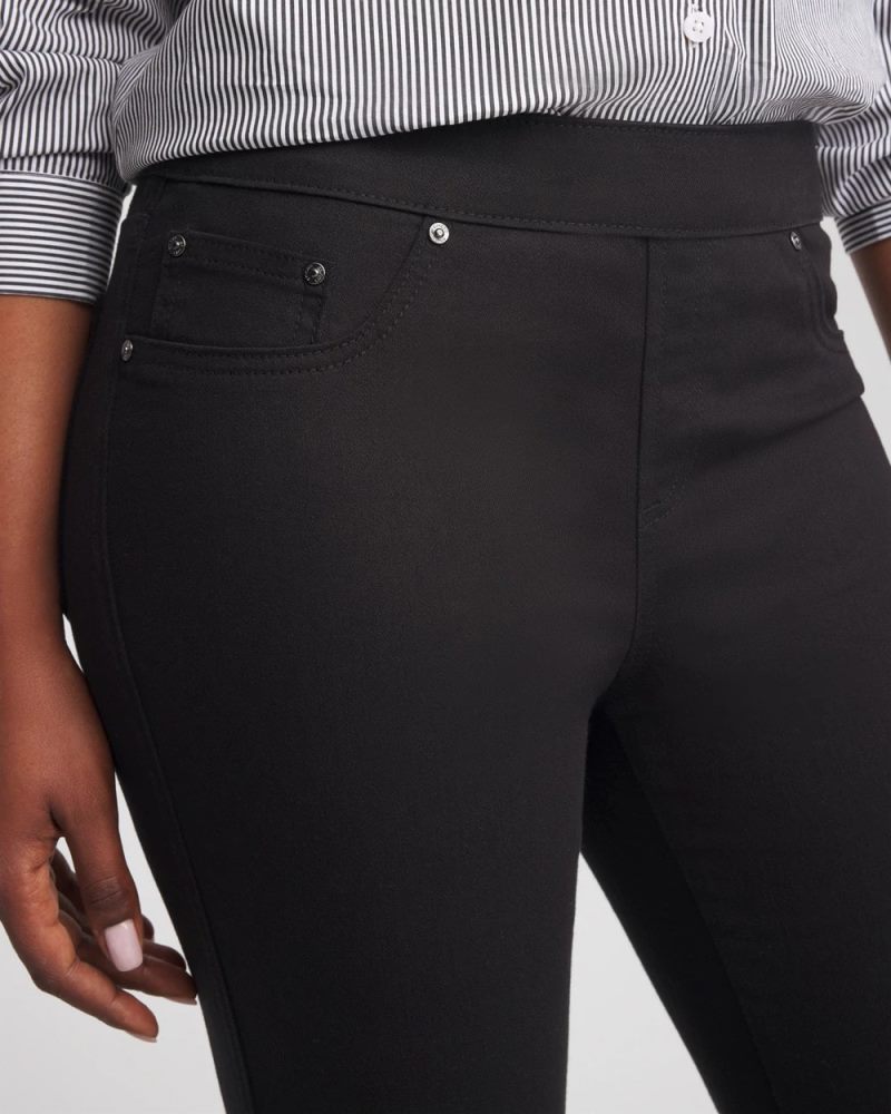 Chicos Pull-On Slim Bootcut Jeggings - BLACK