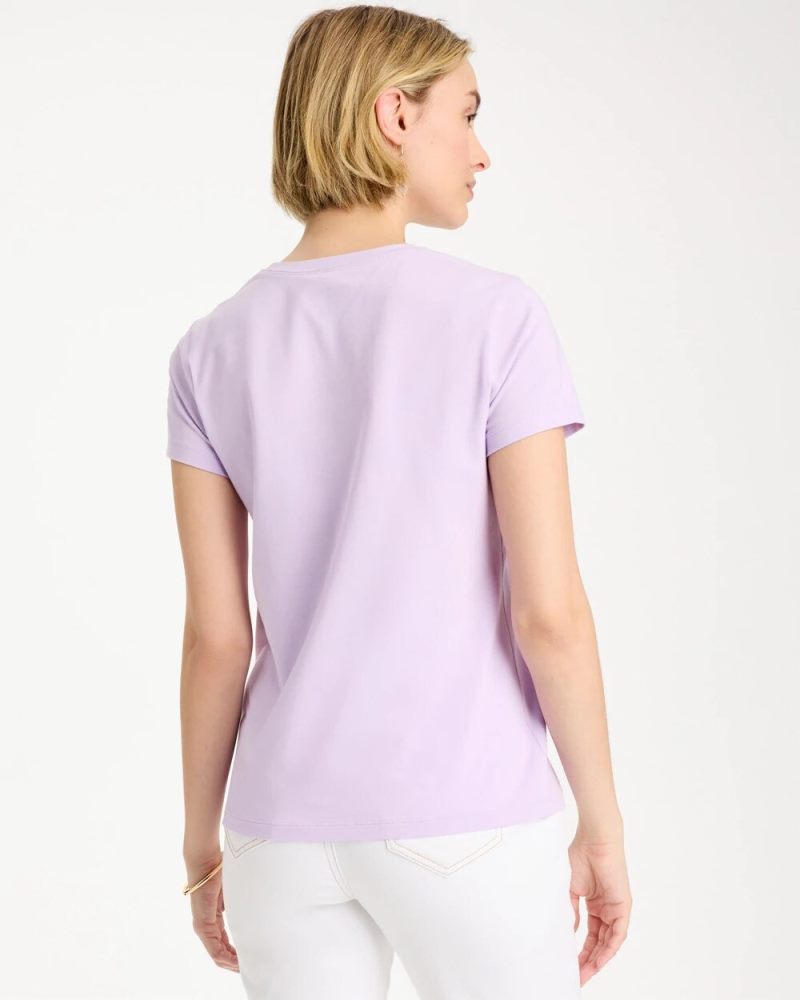 Chicos Perfect Crewneck Tee - ORCHID MIST