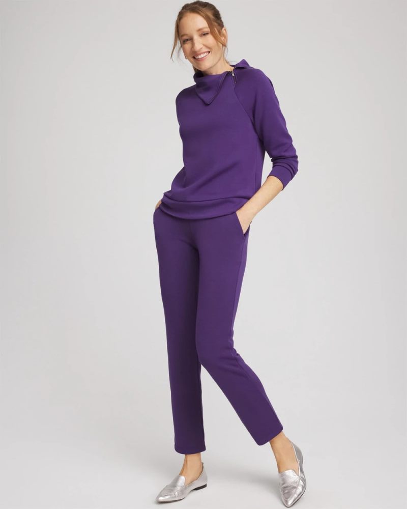 Chicos Zenergy® Soft Popover Top - PURPLE ELIXIR