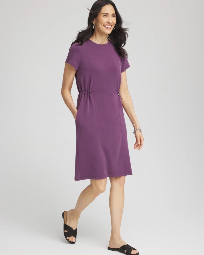 Chicos Zenergy® Bungee-Waist Dress - WASHED GRAPE