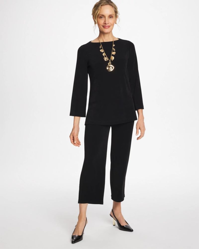Chicos Bell Sleeve Tunic - TRAVELERS BLACK