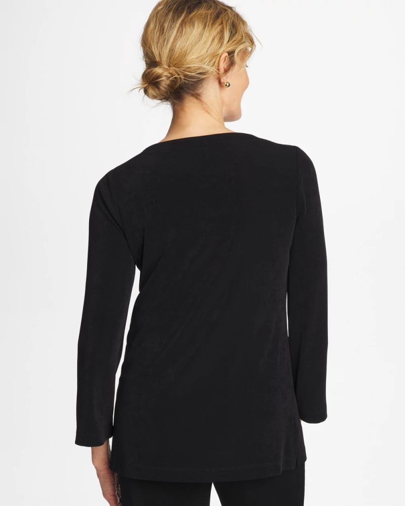 Chicos Bell Sleeve Tunic - TRAVELERS BLACK