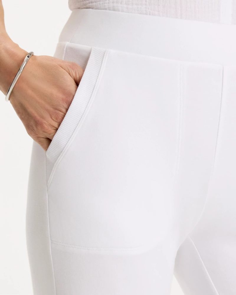Chicos Zenergy® French Terry Cropped Pants - ALABASTER