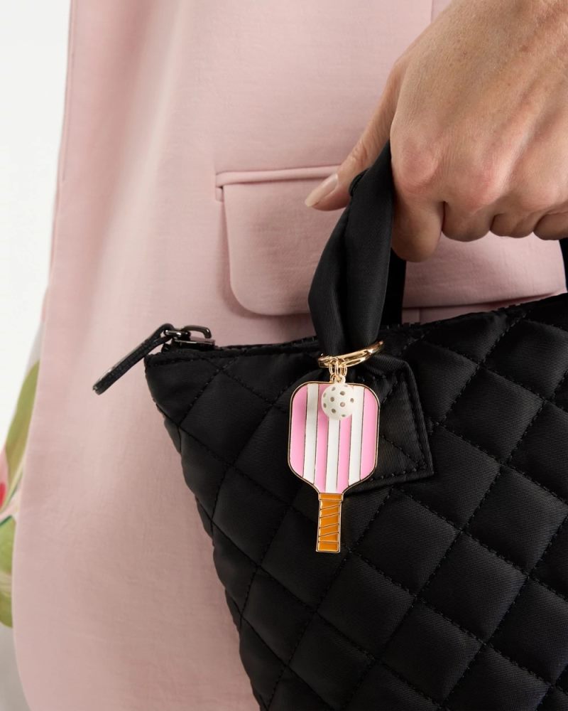 Chicos Pink Enamel Pickleball Bag Charm - PINK