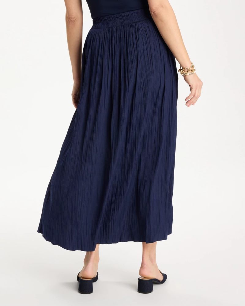 Chicos Sea Island Pull-On Maxi Skirt - PASSPORT BLUE