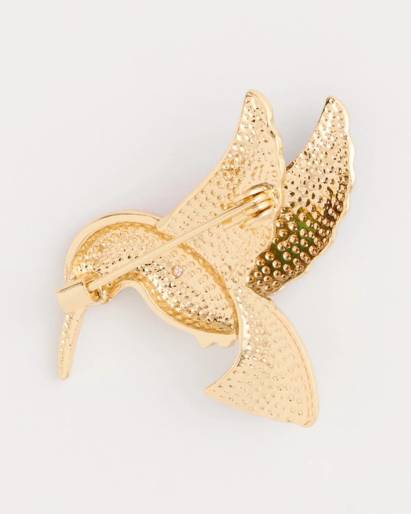 Chicos Pink Hummingbird Brooch - PINK