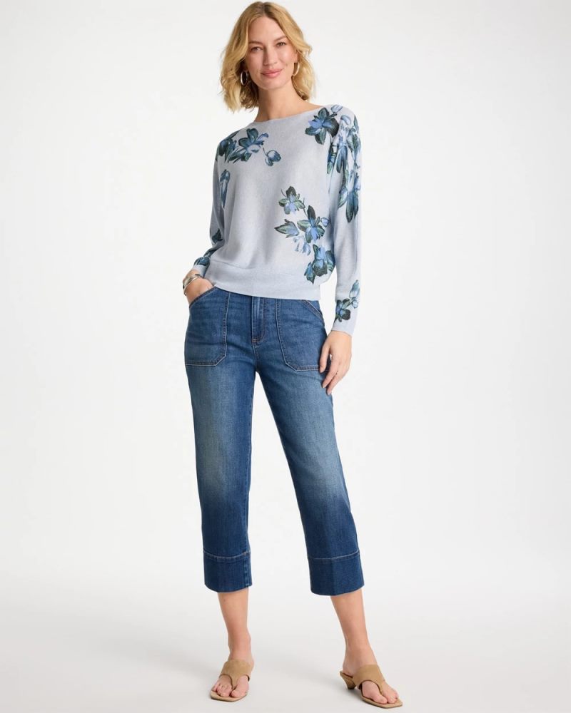 Chicos Straight Utility Crop Jean - SUKI INDIGO