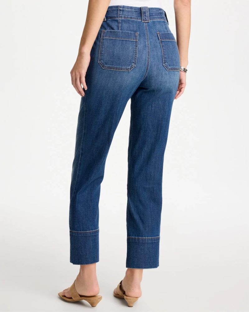 Chicos Straight Utility Crop Jean - SUKI INDIGO