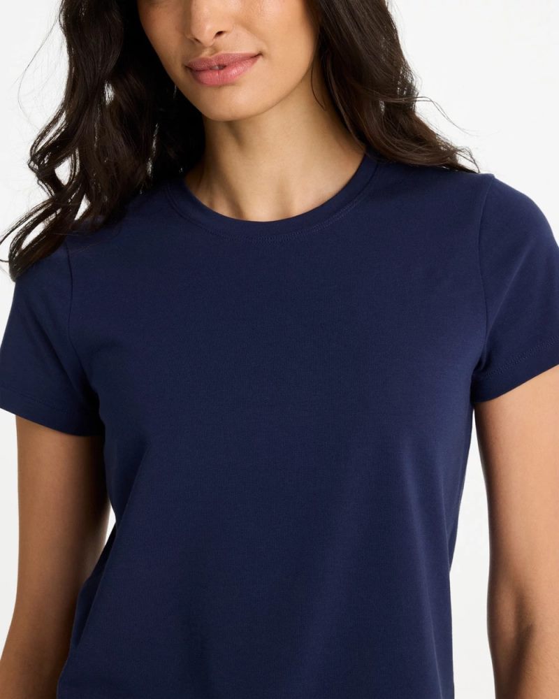 Chicos Perfect Crewneck Tee - PASSPORT BLUE
