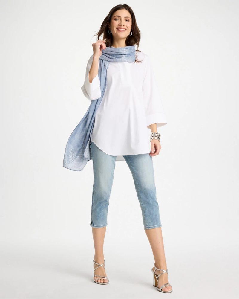 Chicos Pull-On Capri Jeans - PRINTEMPS INDIGO