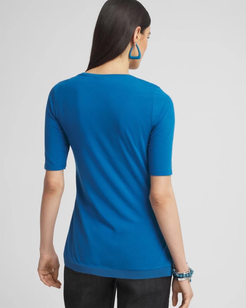 Chicos Touch of Cool™ Draped Tunic - SCANDI BLUE