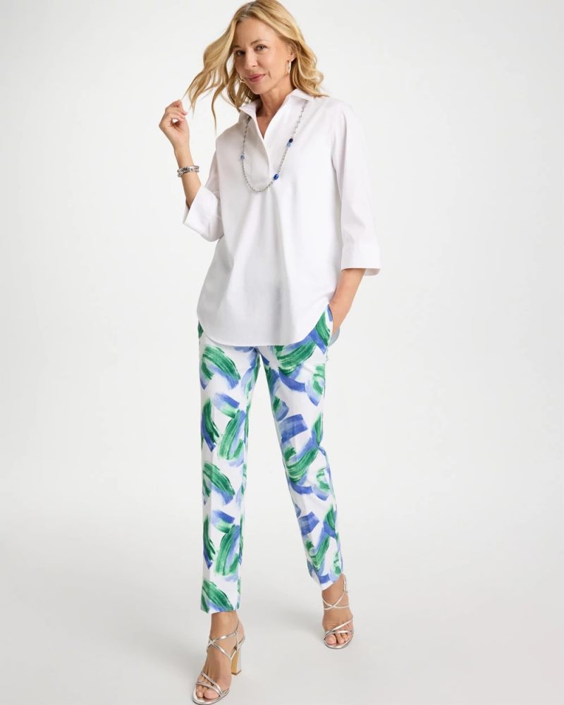Chicos Brigitte™ Straight Whisp Crop - AMPARO BLUE