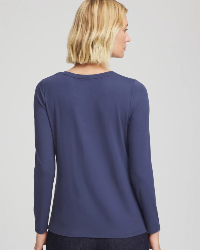 Chicos Touch of Cool™ Layering Tee - INDIGO SKY