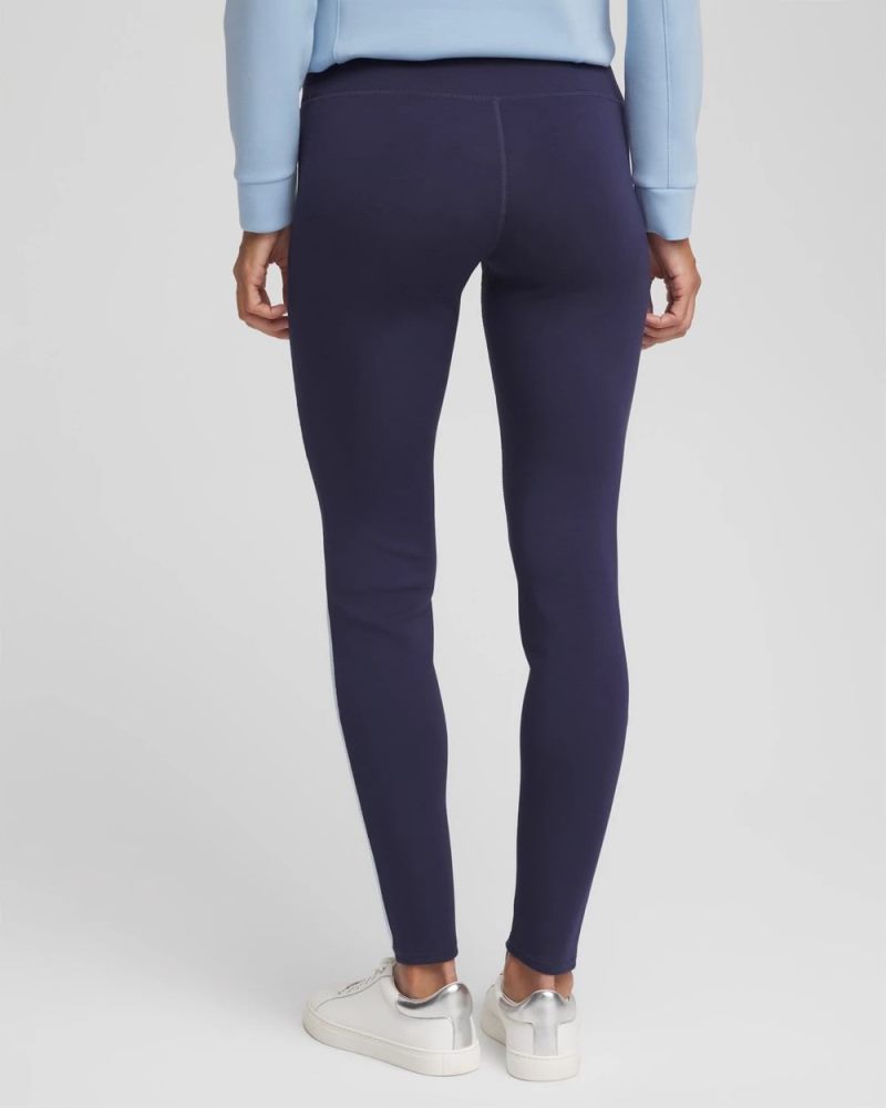 Chicos Zenergy® Soft Topaz Contrast Leggings - PASSPORT BLUE