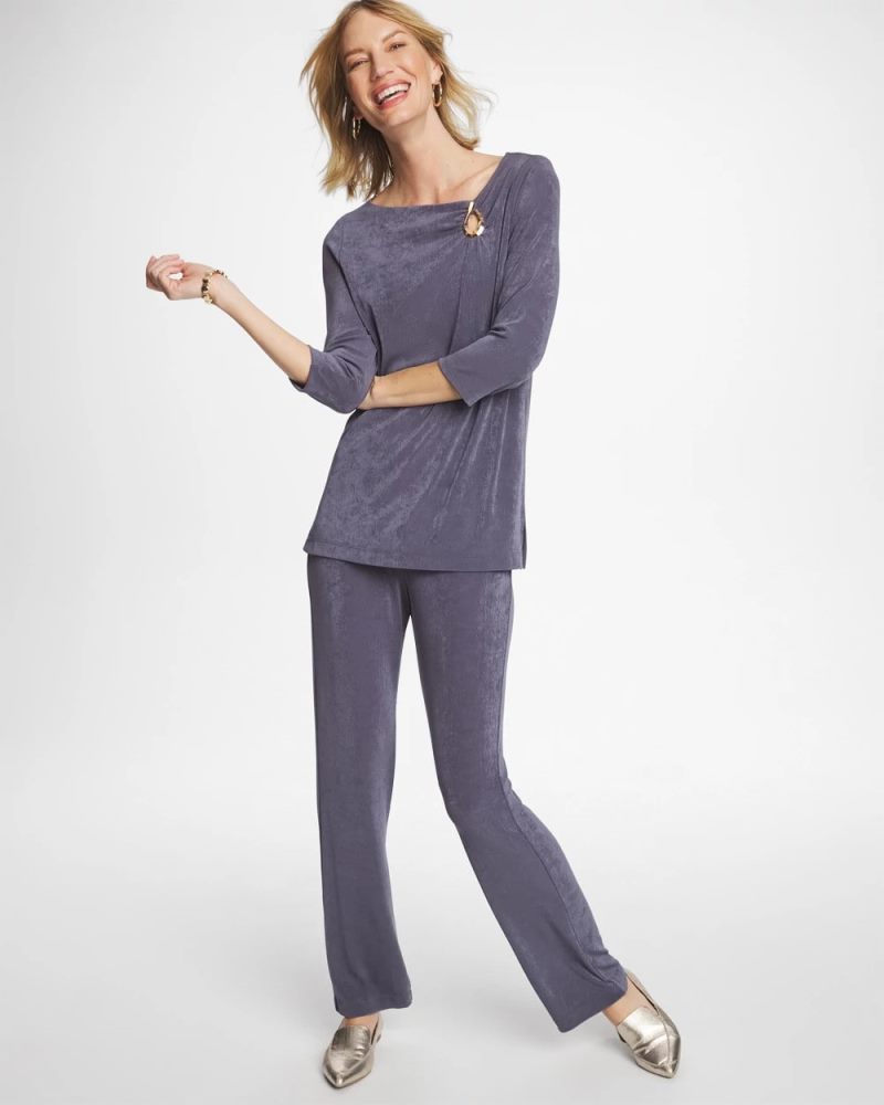 Chicos Travelers™ No Tummy Pants - SOFT SLATE