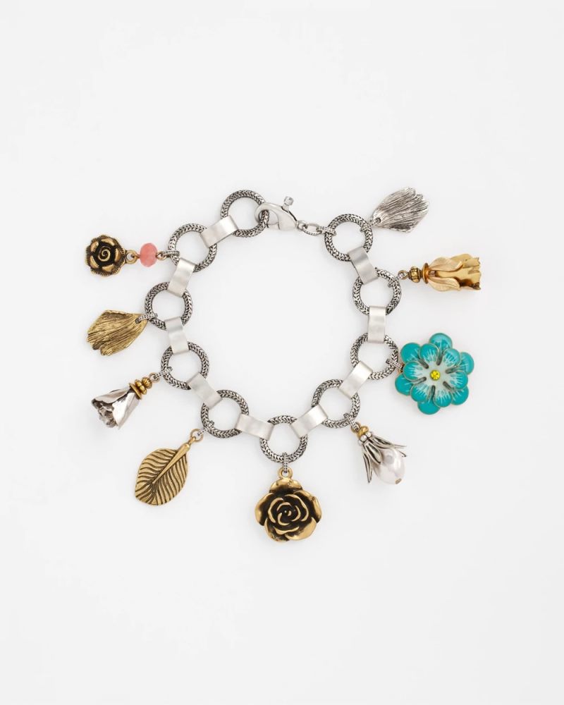 Chicos Spring Flower Charm Bracelet - MULTI