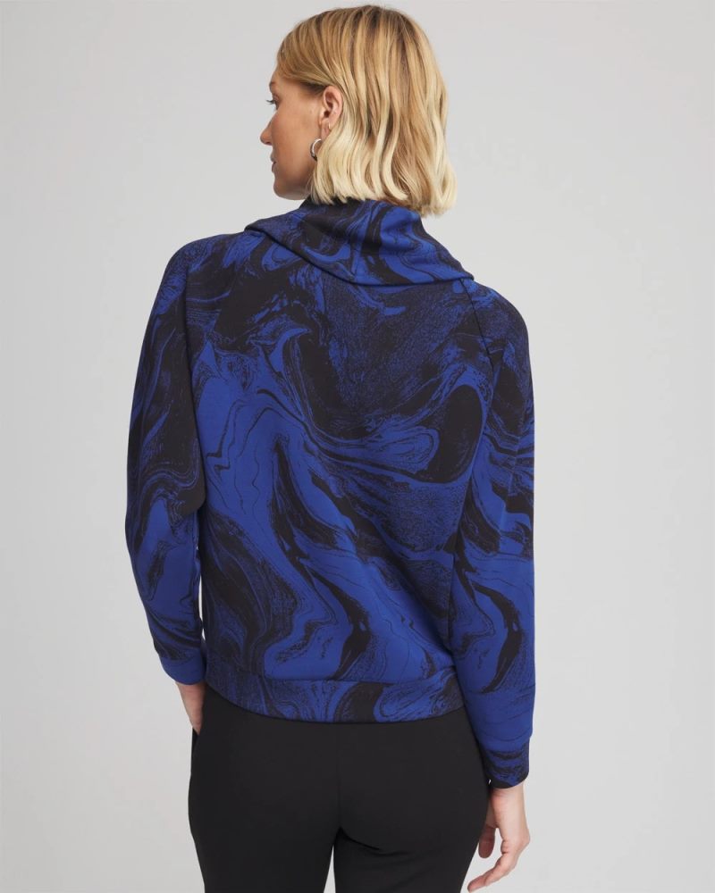 Chicos Zenergy® Soft Cowlneck Top - BLUE