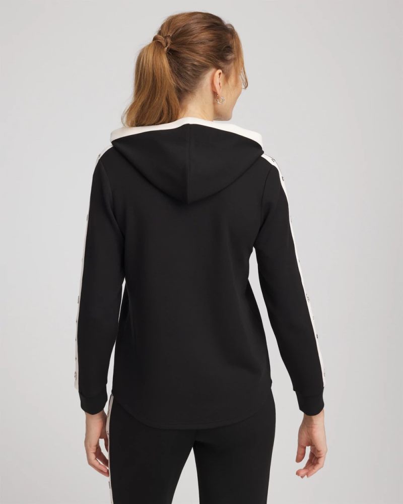 Chicos Zenergy® Grommet Top - BLACK