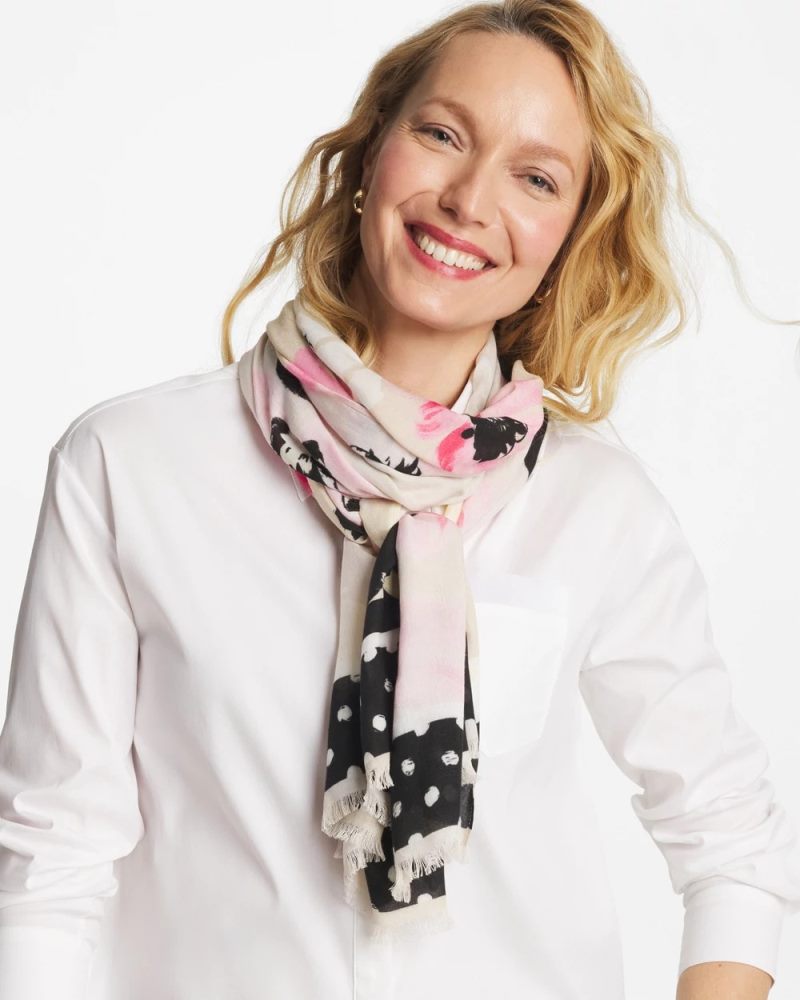 Chicos Blossom Burst Oblong Scarf - SWEET BLOSSOM