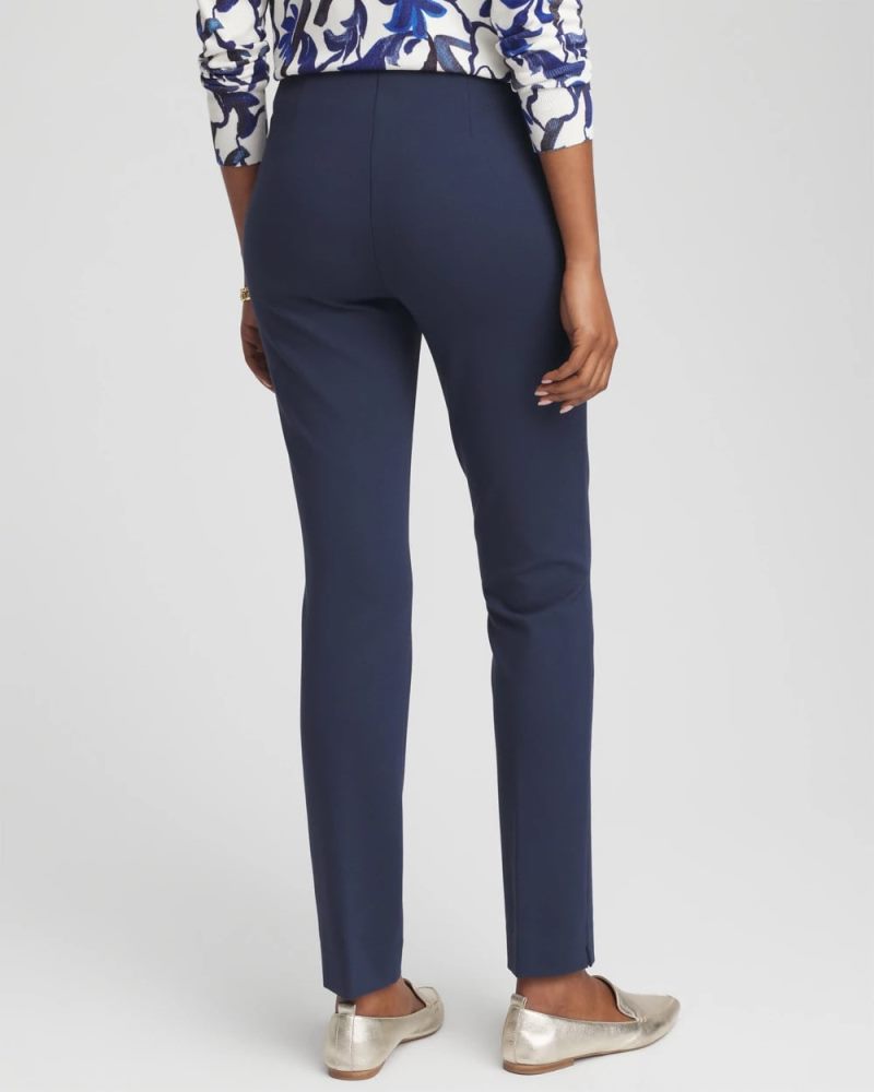 Chicos Juliet Slim Trim Detail Ankle Pants - PASSPORT BLUE