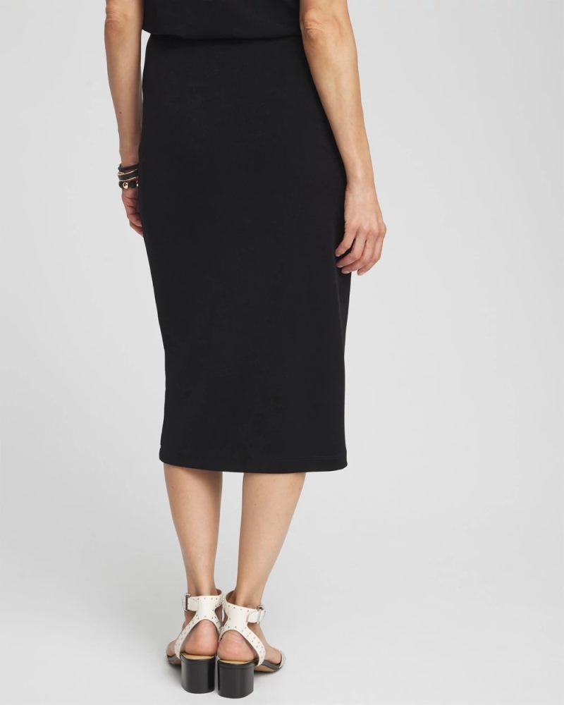 Chicos Travelers™ No Tummy Skirt - TRAVELERS BLACK