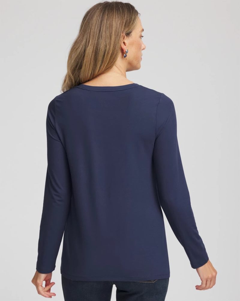 Chicos Touch of Cool™ Layering Tee - PASSPORT BLUE