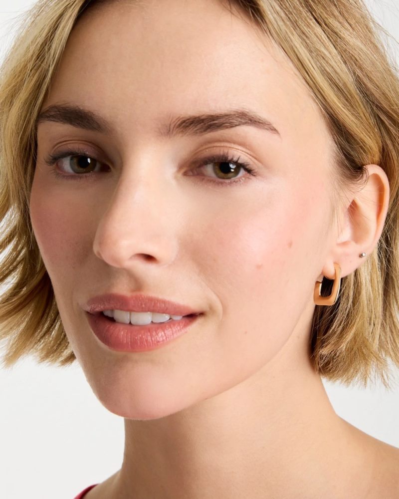 Chicos Mini Goldtone Square Earrings - GOLD